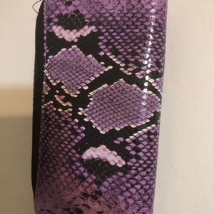 FREE WITH PURCHASE - No-brand Lavender / Purple and Black Snake-skin Wallet